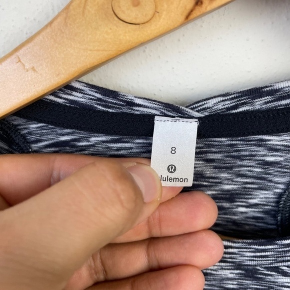 Lululemon Runderful Long Sleeve Spaced Out Space Dye Black White - Picture 8 of 11